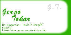 gergo tokar business card